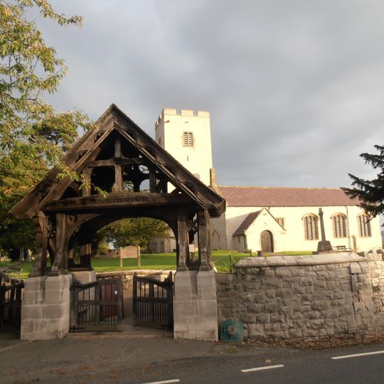 Lychgate and churchyard walls at the Church of St Marcella