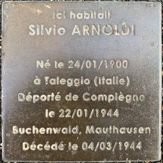 Stoleperstein à la mémoire de Silvio Arnoldi