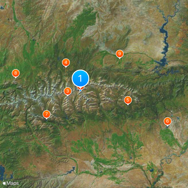 Uinta Mountains Map