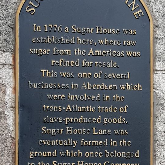 Commemorative plaque to Sugar House Lane