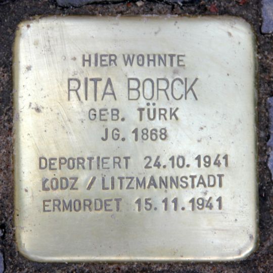 Stolperstein en memoria de Rita Borck