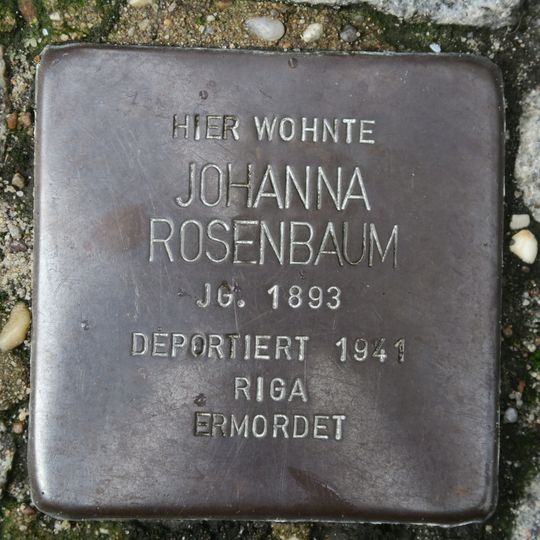 Stolperstein en memoria de Johanna Rosenbaum
