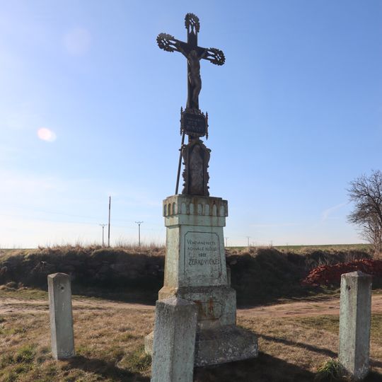 Kříž na jižním okraji Zvěrkovic