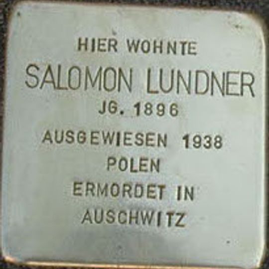 Stolperstein dedicated to Salomon Lundner