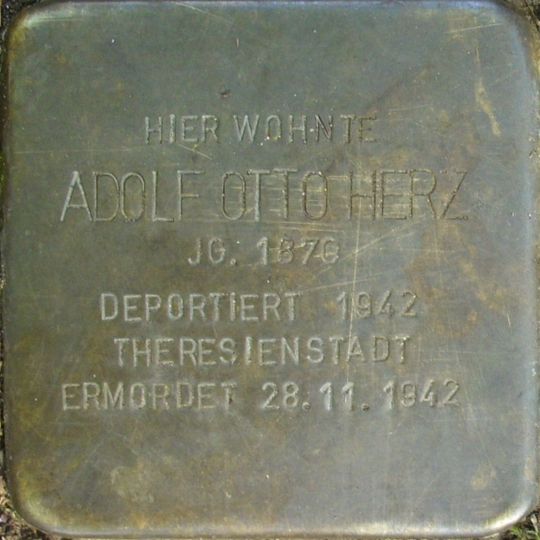 Stolperstein dedicated to Adolf Otto Herz