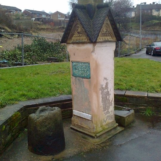 Memorial Stone And Base Of Market Cross Opposite Junction With Combs Road
