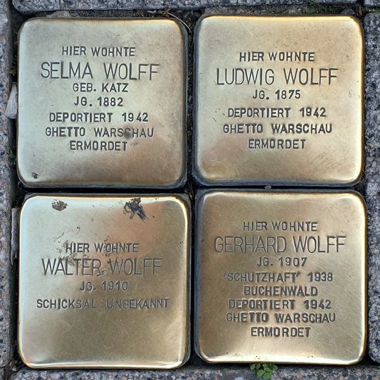 Stolperstein dedicated to Ludwig  Wolff