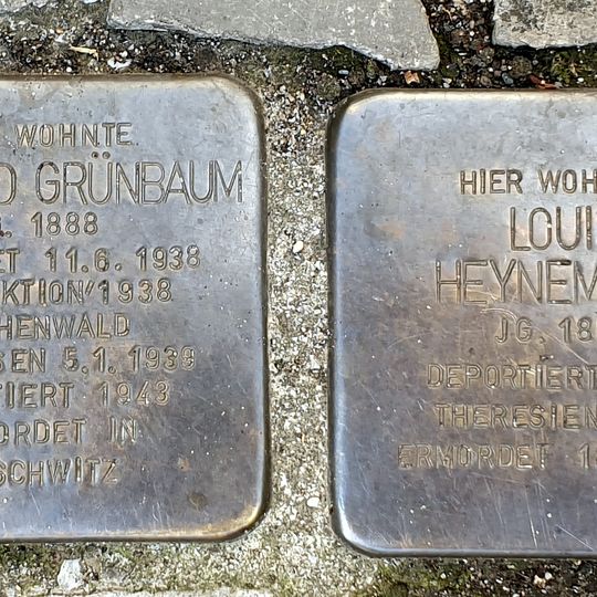 Stolperstein en memoria de Meinhold Grünbaum