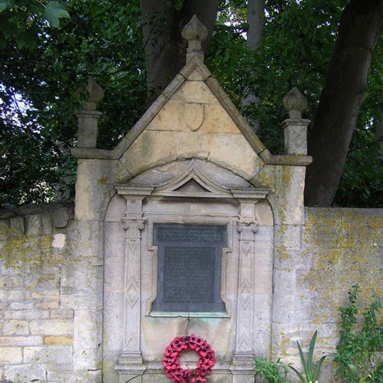War Memorial in Garden Wall to Stanton Court