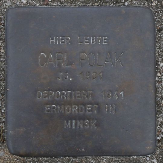 Stolperstein en memoria de Carl Polak