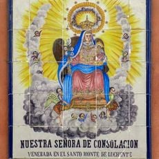 Ceramic panel of Our Lady of Consolation at 23 Nou del Convent street, Algemesí