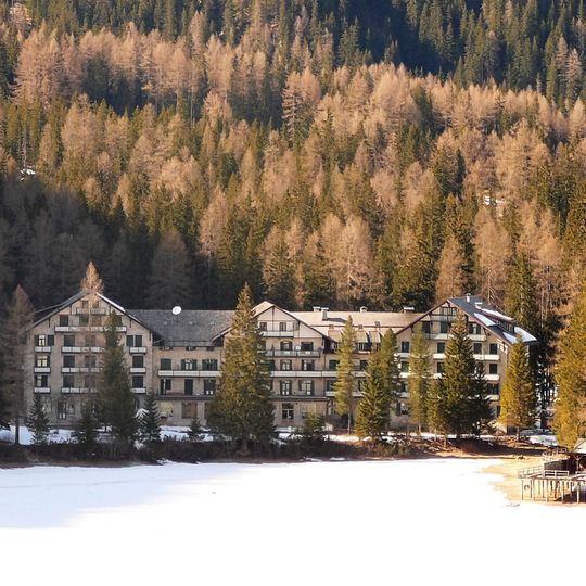Hotel Pragser Wildsee with St. Mary's Chapel