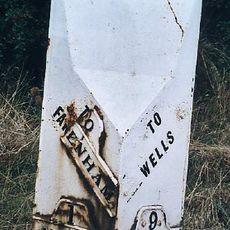 Milepost, 30yds N of jct with A148