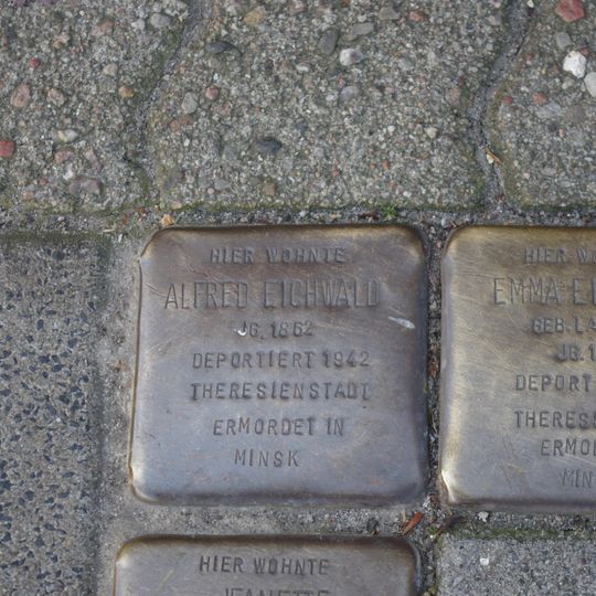 Stolperstein à la mémoire d’Alfred Eichwald