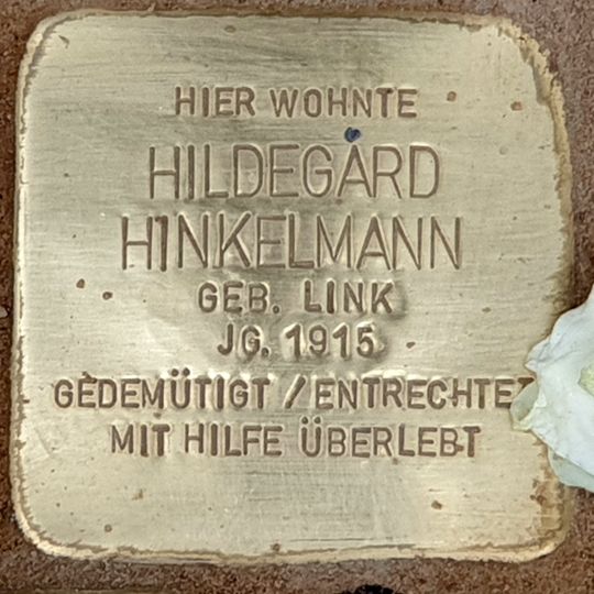 Stolperstein en memoria de Hildegard Hinkelmann