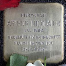 Stolperstein dedicated to Arthur Nicolaier