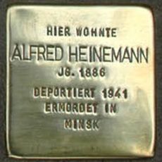 Stolperstein dedicated to Alfred Heinemann