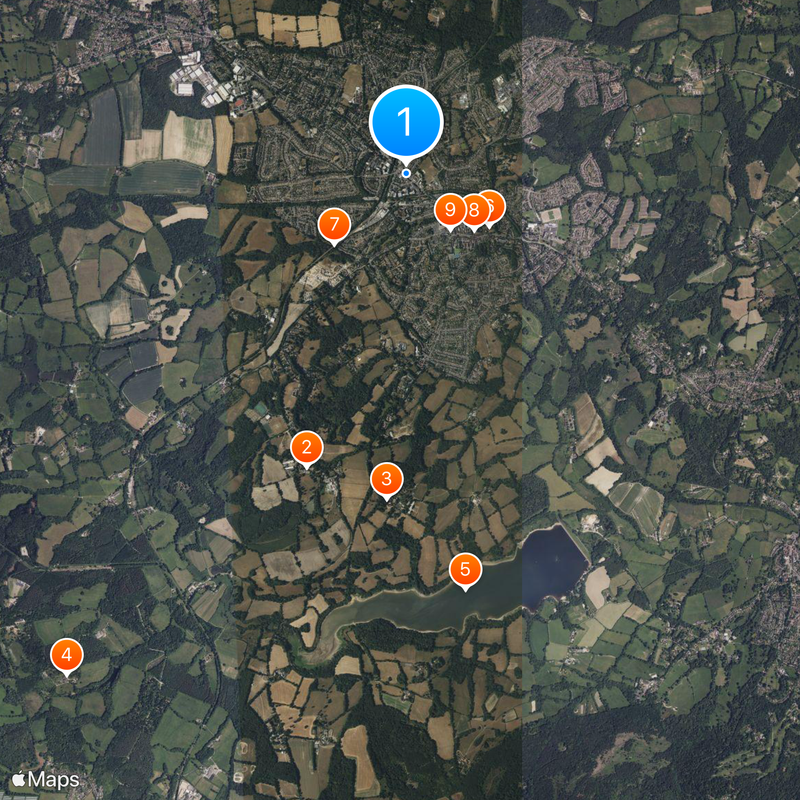 East Grinstead Kaart