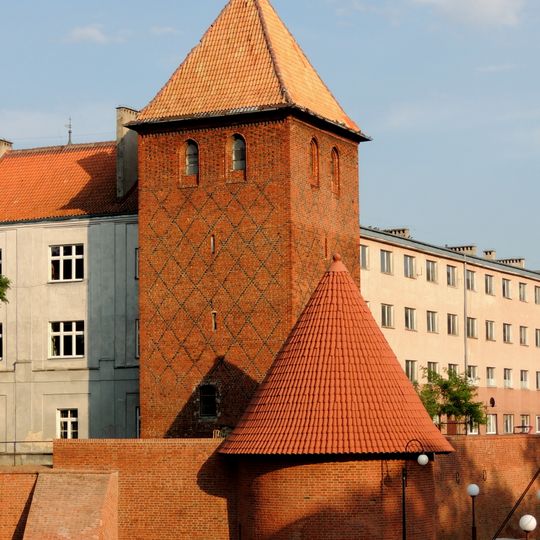 Wieża gotycka w płd-zach. narożniku obwarowań