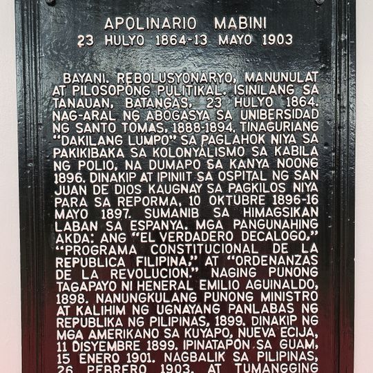 Apolinario Mabini  historical marker