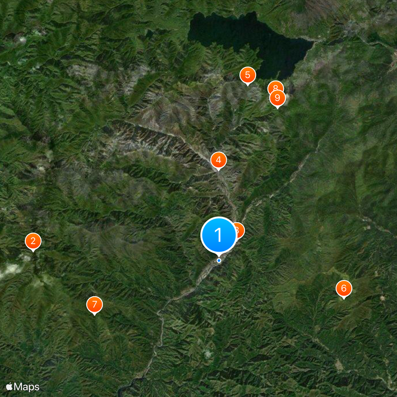 Ashio Copper Mine Map
