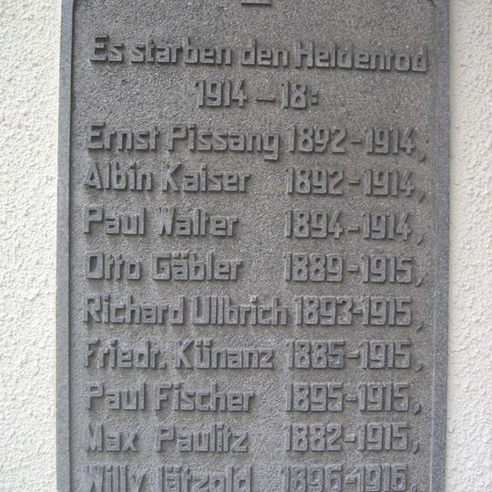Gedenktafel Erster Weltkrieg