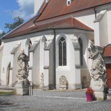 Nepomuk und Antonius vor der Pfarrkirche, Zöbing