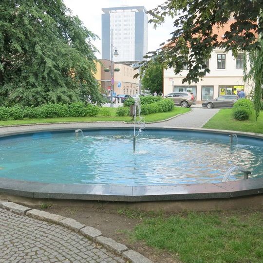 Kašna v parku v Táboritské ulici v Chomutově