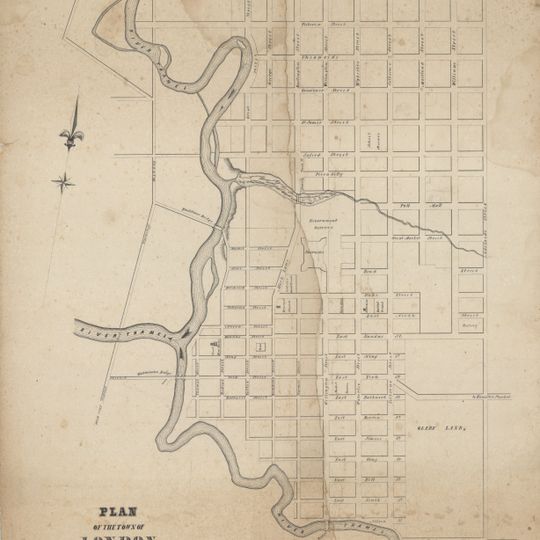 Plan of the Town of London, CW, Published by The Craig, London, 1846