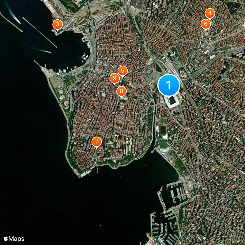 Şükrü Saracoğlu Stadium Map