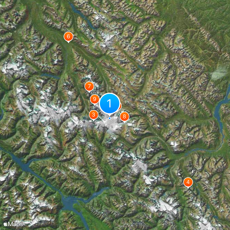 Columbia Icefield Map