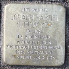 Stolperstein à la mémoire de Johann Babtist Steinacker