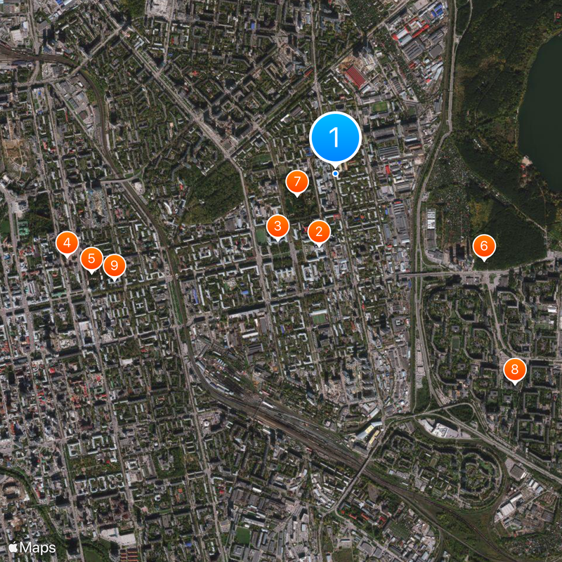 Ural State Law University Map