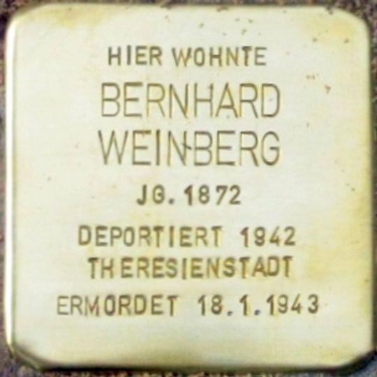 Stolperstein en memoria de Bernhard Weinberg