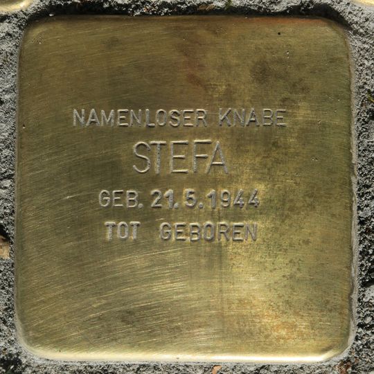 Stolperstein dedicated to the nameless boy Stefa