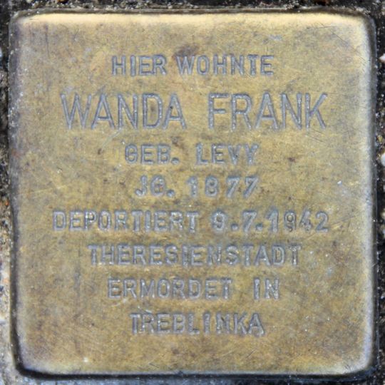 Stolperstein dedicated to Wanda Frank