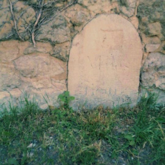 Milestone Embedded In The Barn At Mersley Farmhouse