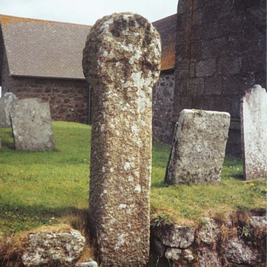 Wayside cross in St Sennen's churchyard, 6m north of the church