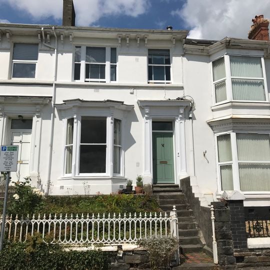 No 1 including front wall, railings and gate.