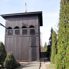 Bell tower of the church of St. Nicholas in Ciemniewko