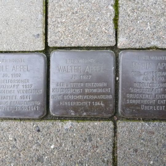 Stolperstein en memoria de Maria Appel