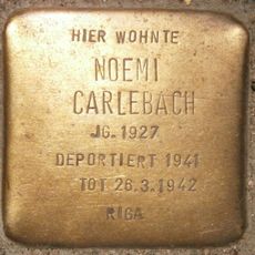 Stolperstein dedicated to Noemi Carlebach