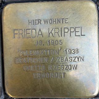 Stolperstein dedicated to Frieda Krippel