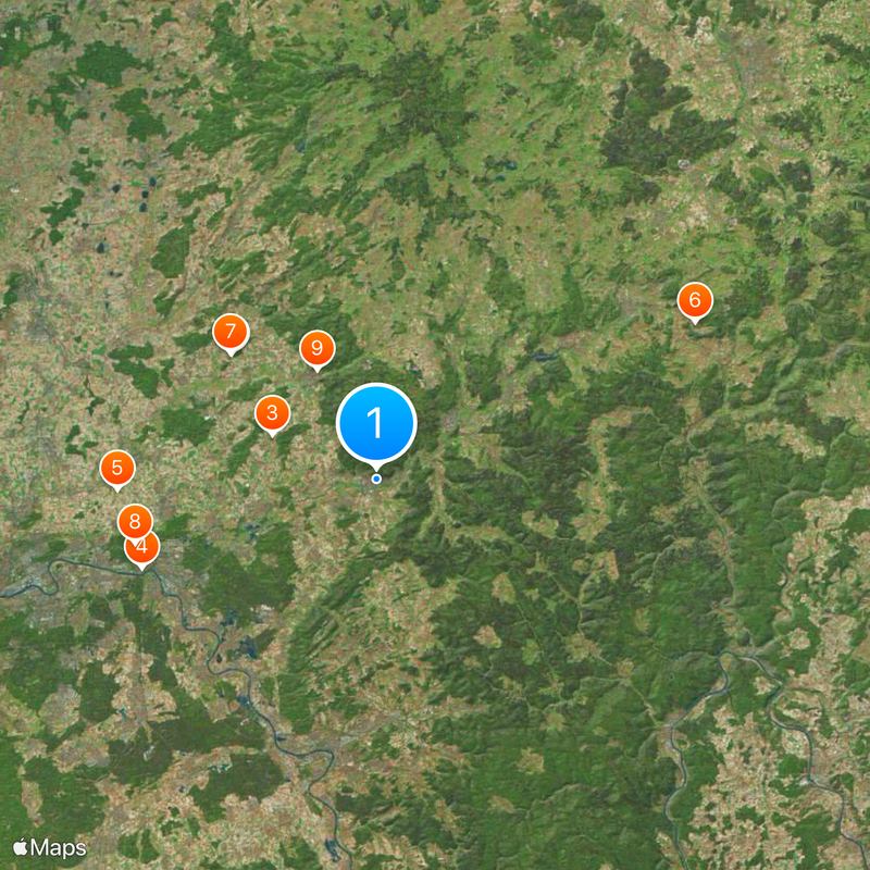 Circondario del Meno-Kinzig Mappa