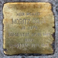 Stolperstein dedicated to Moritz Cohn