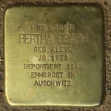 Stolperstein dedicated to Bertha Brach