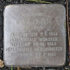 Stolperstein en memoria de Karl Deter