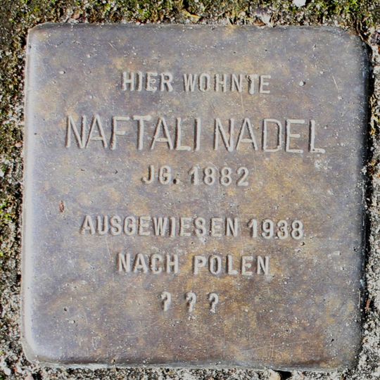 Stolperstein dedicated to Naftali Nadel