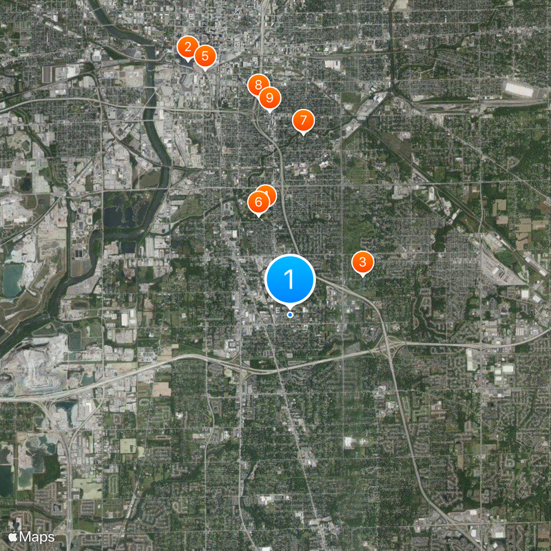 University of Indianapolis Map