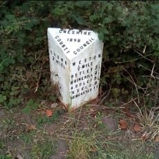 Milepost, S of new bridge over A500